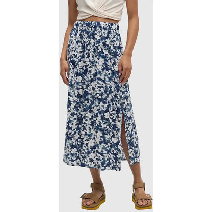 Tentree Women's Yaletown Skirt-Women's - Clothing - Skirts/Skorts-Nightfall Watercolor Floral-S-Appalachian Outfitters