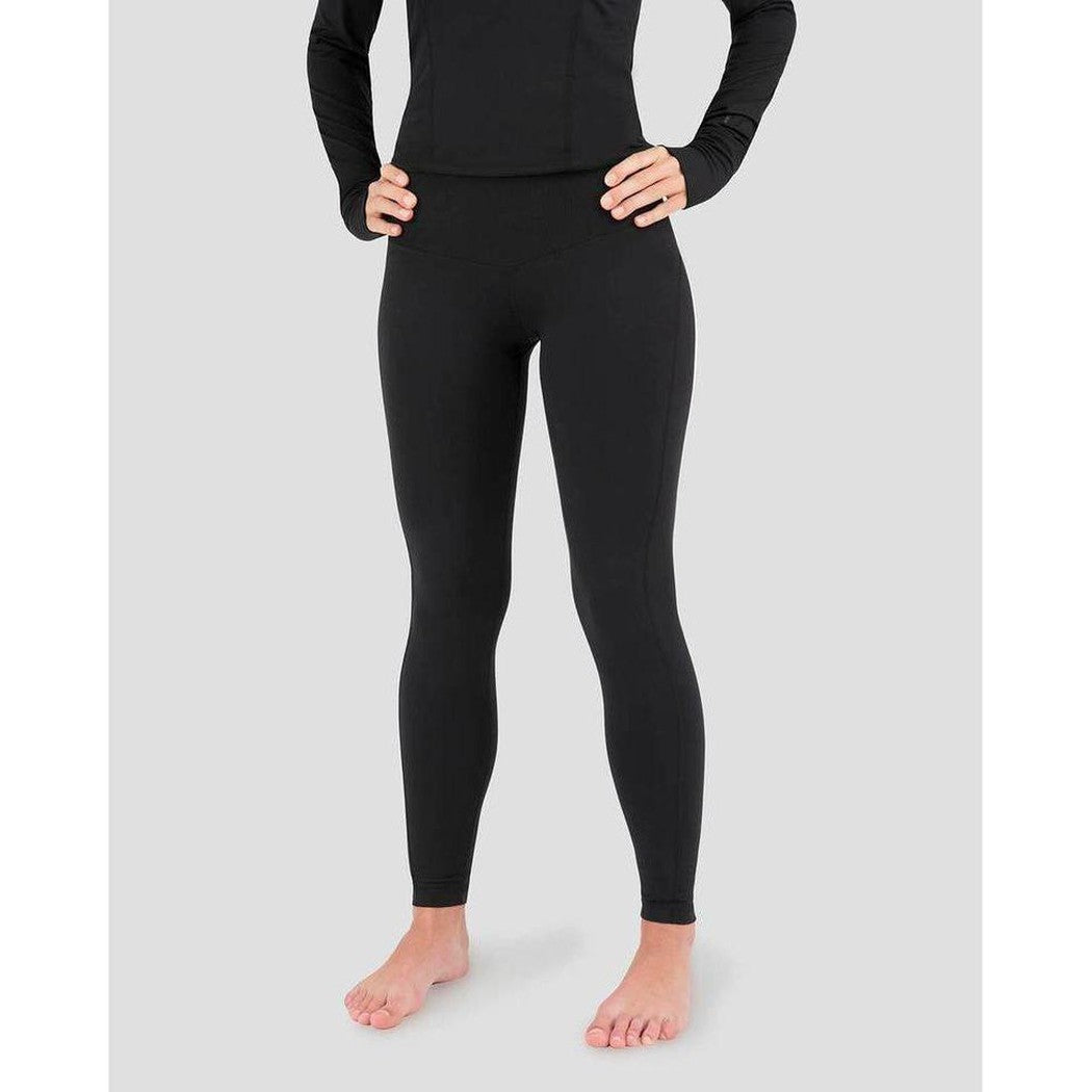 A front view of the Terramar 2.0 Women's Cloud Nine Performance Tights in Black on a barefoot model against a light gray background.