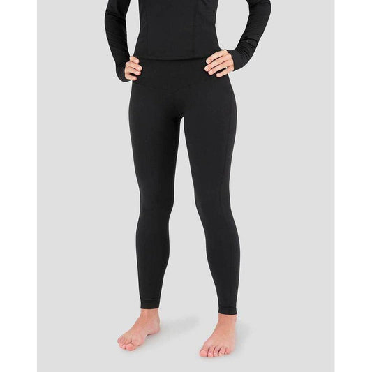 A front view of the Terramar 2.0 Women's Cloud Nine Performance Tights in Black on a barefoot model against a light gray background.