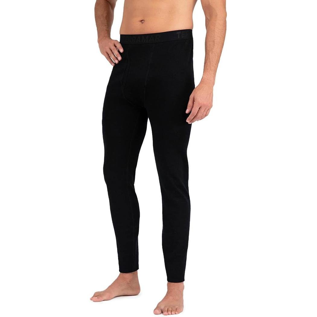 Terramar Men's 2.0 Ultra Merino Pant-Men's - Clothing - Bottoms-Jet Black-M-Appalachian Outfitters
