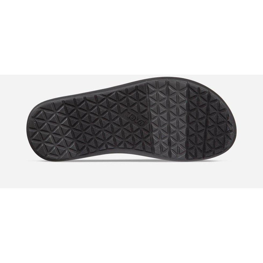 The sole of the Teva Men's Voya Flip in Vori Black Gray, showing the textured tread pattern against a white background.
