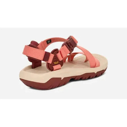 Back view of the Teva Women's Hurricane Terra Dactyl Hiking Sandal in Mahogany showing the adjustable straps and rugged sole.