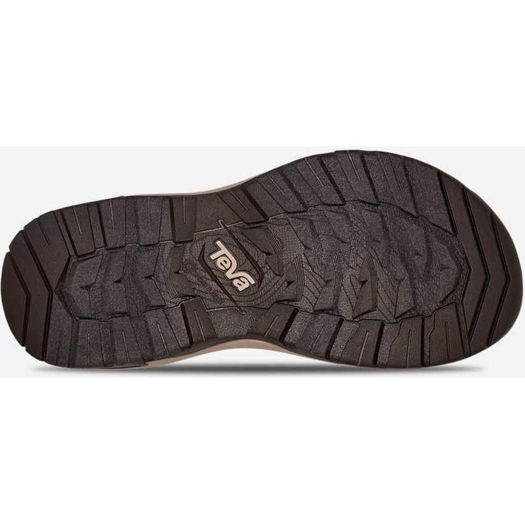 The sole of the Teva Women's Hurricane XLT3 Criss Cross Bossa Nova sandal, showing the tread pattern and brand logo from a bottom view against a white background.