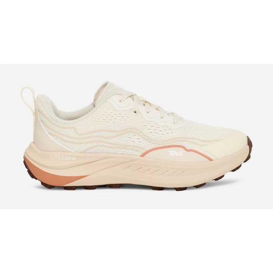 Side view of the Teva Women's Trailwinder Low in Birch/ Peach Bloom showing the lugged outsole against a white background.