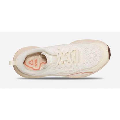Top view of the Teva Women's Trailwinder Low in Birch/ Peach Bloom showing the lacing system and interior cushioning against a white background.