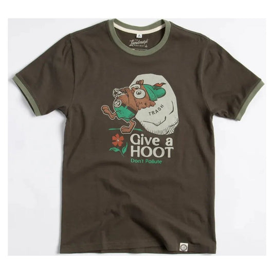 The Landmark Project Give a Hoot, Don't Pollute-Unisex - Clothing - Tops-Olive/Dark Oak-XS-Appalachian Outfitters