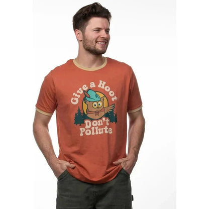 The Landmark Project Give A Hoot Ringer Tee-Unisex - Clothing - Tops-Appalachian Outfitters