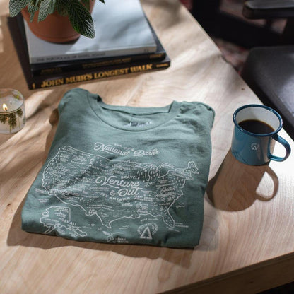 The Landmark Project NPS Map Tee-Unisex - Clothing - Tops-Appalachian Outfitters