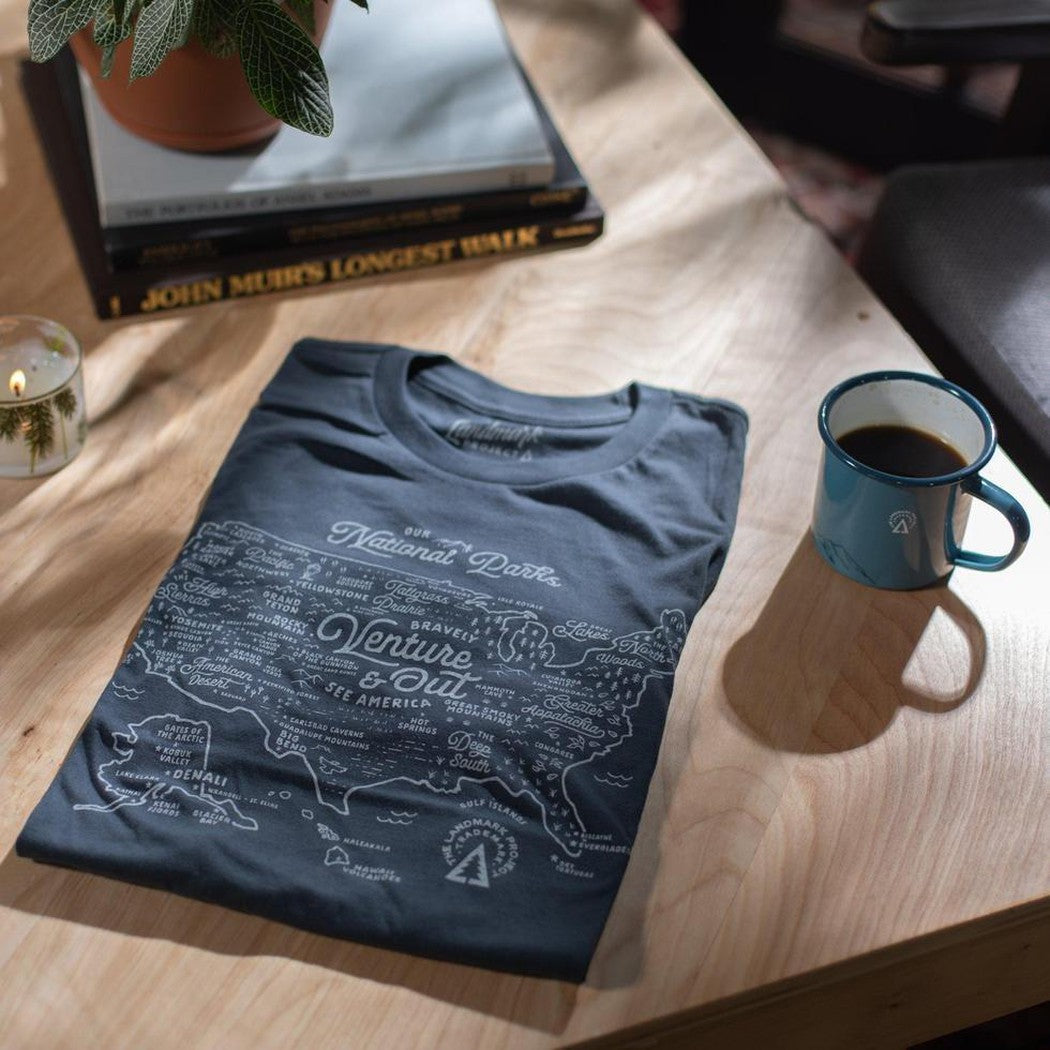 The Landmark Project NPS Map Tee-Unisex - Clothing - Tops-Appalachian Outfitters