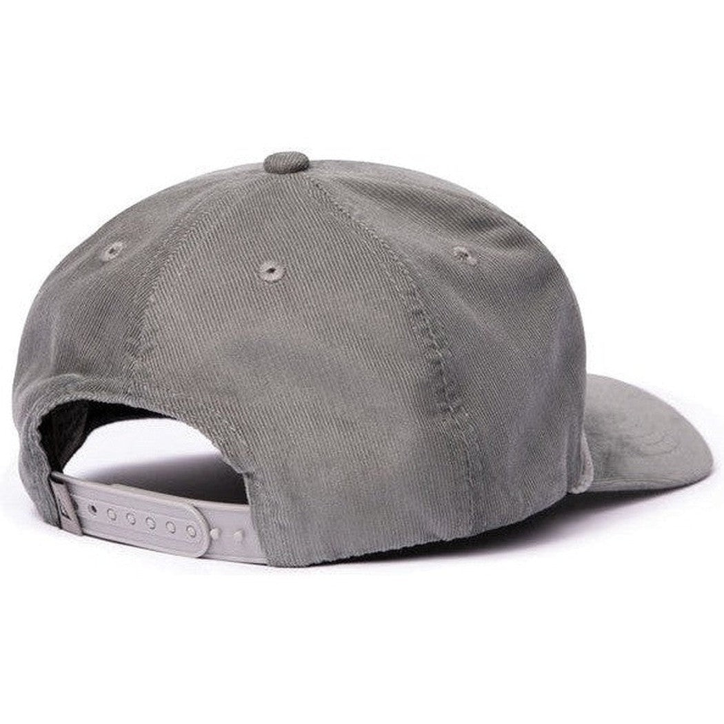 Back view of The Landmark Project Yours to Enjoy Hat in Grey showing the adjustable strap and white background.
