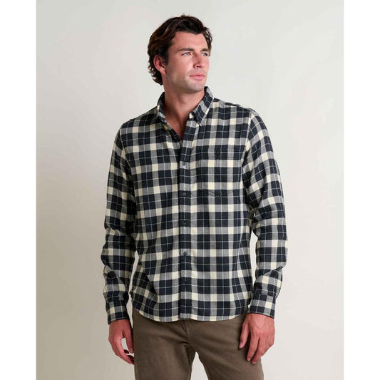 Toad & Co Men's Airsmyth LS Shirt-Men's - Clothing - Tops-Black Two Color Plaid-M-Appalachian Outfitters