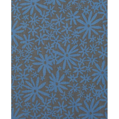 The Toad & Co Men's Boundless Pull-On Short in Raisin Tonal Print features a charcoal background with blue floral patterns.