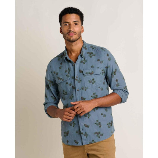 Toad & Co Men's Creekwater Long Sleeve Shirt-Men's - Clothing - Tops-Ink Pinecone Print-M-Appalachian Outfitters