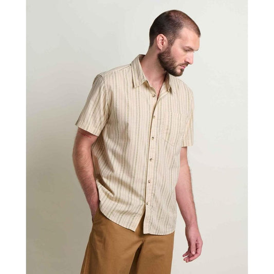 Toad & Co Men's Fletch Short Sleeve Shirt-Men's - Clothing - Tops-Salt Vertical Print-M-Appalachian Outfitters