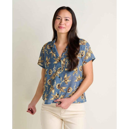 Toad & Co Women's Camp Cove Shirt-Women's - Clothing - Tops-Pacific Blue Print-XS-Appalachian Outfitters
