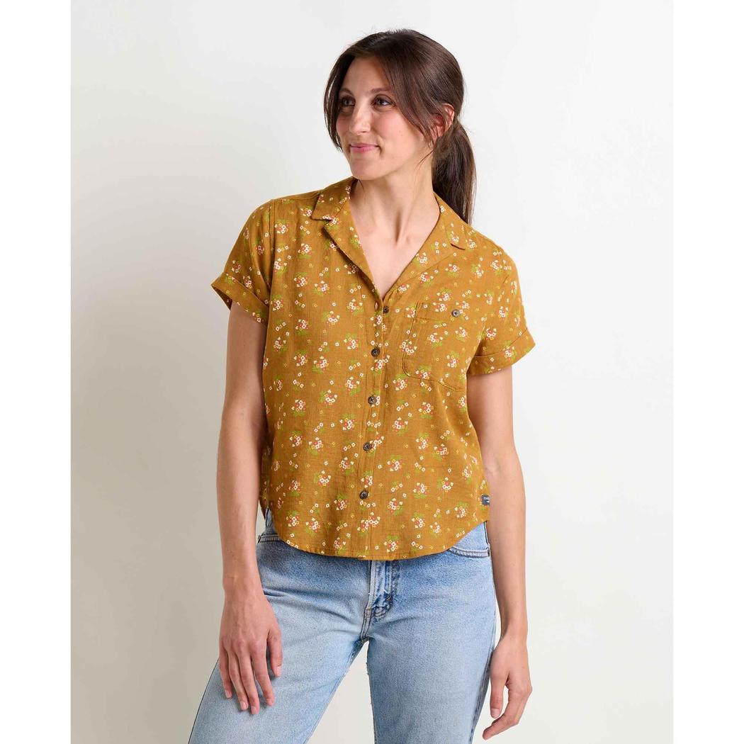 Toad & Co Women's Camp Cove Short Sleeve Shirt-Women's - Clothing - Tops-Kelp Floral Print-S-Appalachian Outfitters