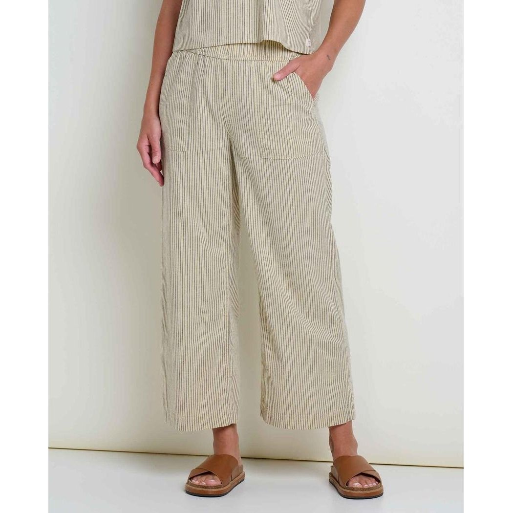 Toad & Co Women's Taj Hemp Wide Leg Pant-Women's - Clothing - Bottoms-Barley Railroad Stripe-S-Appalachian Outfitters