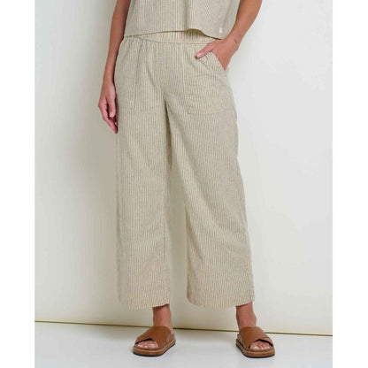 Toad & Co Women's Taj Hemp Wide Leg Pant-Women's - Clothing - Bottoms-Barley Railroad Stripe-S-Appalachian Outfitters