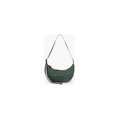 A front view of the Topo Designs Moonlight Crossbody Bag in Black/Neutral against a white background.