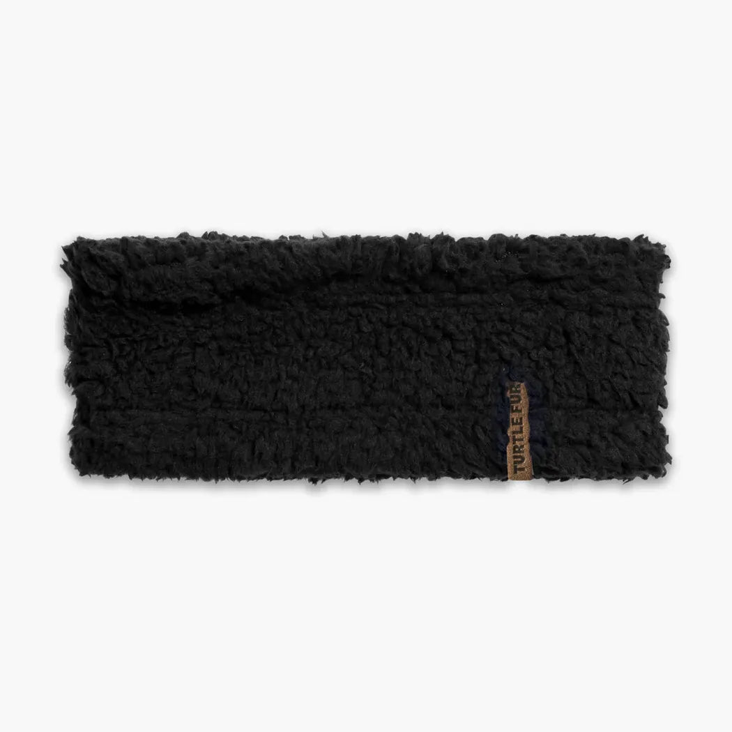A black Turtle Fur Comfort Lush Full Send Wide Band laid flat against a white background.