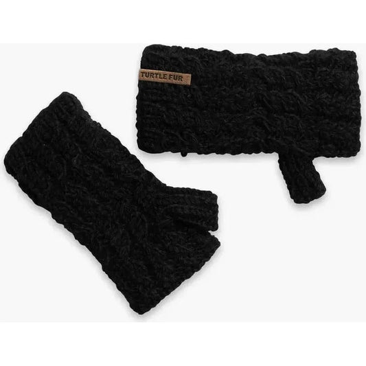 Turtle Fur Nepal Handmade Wool Mika Fingerless Mitten-Accessories - Gloves - Women's-Black-Appalachian Outfitters