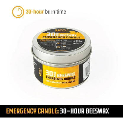 UCO 30 Hour Beeswax Emergency Candle-Camping - Lighting - Flashlights-Appalachian Outfitters