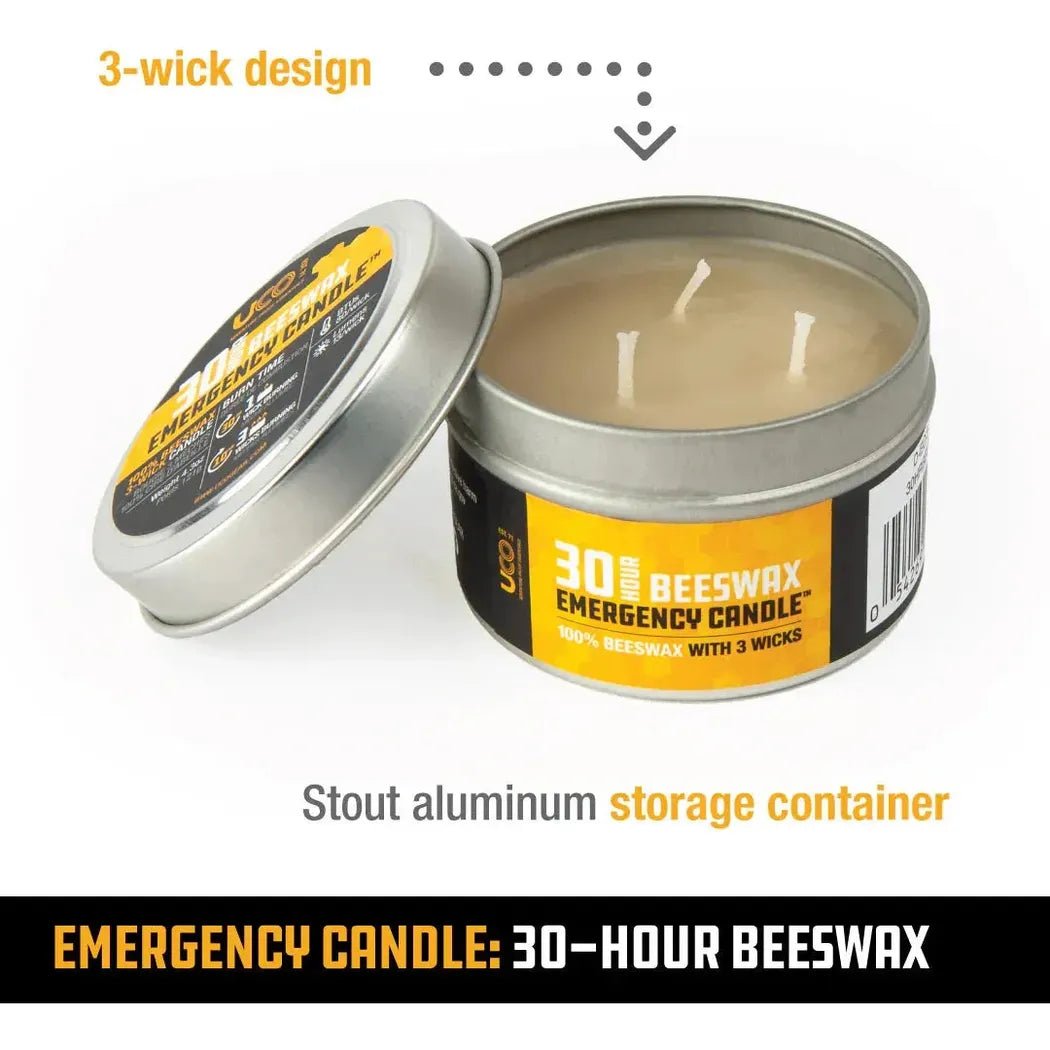 UCO 30 Hour Beeswax Emergency Candle-Camping - Lighting - Flashlights-Appalachian Outfitters