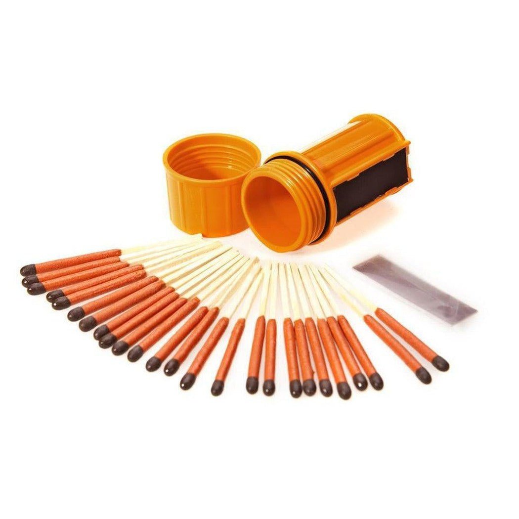 UCO Stormproof Match Container - 25 Matches-Camping - Cooking - Fire Starting-Orange-Appalachian Outfitters