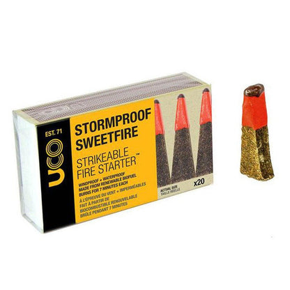 UCO Stormproof Sweetfire Firestarter - 20 Pack-Camping - Cooking - Fire Starting-Appalachian Outfitters
