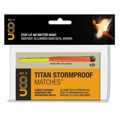 UCO Titan Stormproof Matches - 25 Pack Box-Camping - Cooking - Fire Starting-Appalachian Outfitters