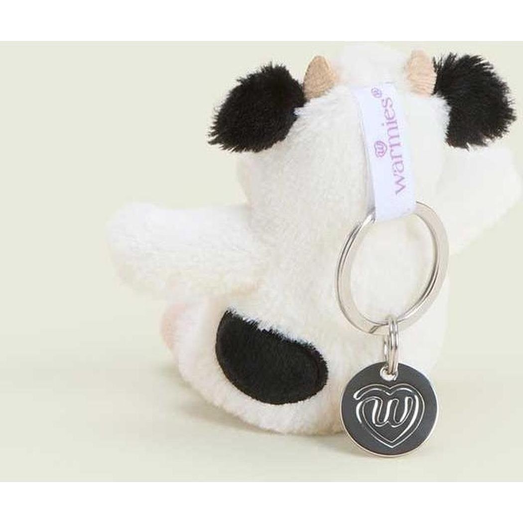Warmies Black & White Cow Keyring-Accessories - Novelty - Stuffed Animals-Appalachian Outfitters