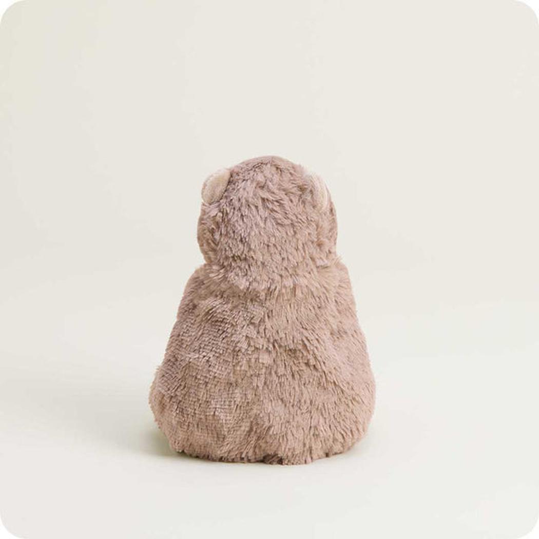 Back view of the Warmies Capybara Junior plush toy against a plain white background.