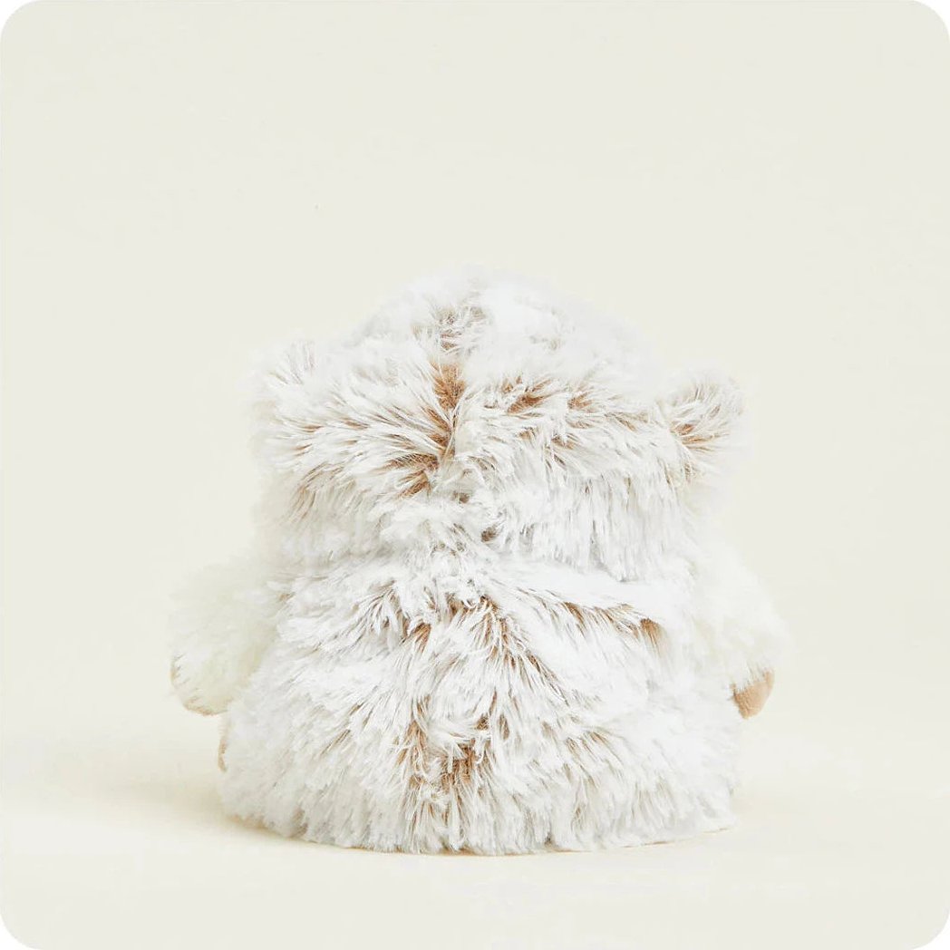 Back view of the Warmies Hamster Junior plush toy against a plain white background.