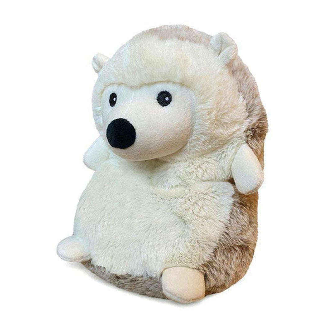 A front view of the Warmies Hedgehog plush toy with a white background.