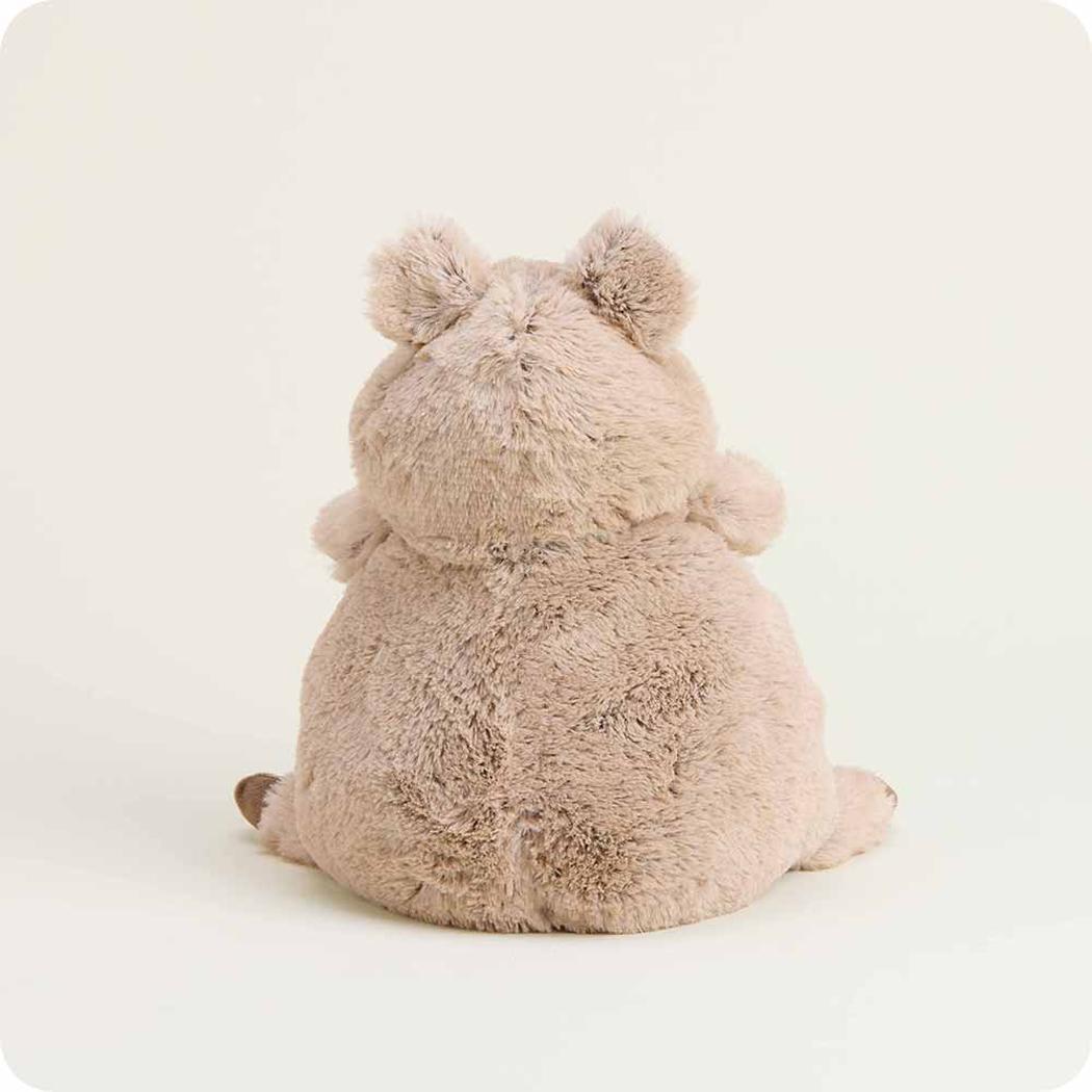 Back view of the Warmies Quokka plush toy against a plain white background.