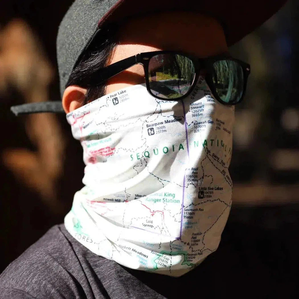 Wear a Map Cuyahoga Valley National Park Map Neck Gaiter-Accessories - Bandanas-Appalachian Outfitters