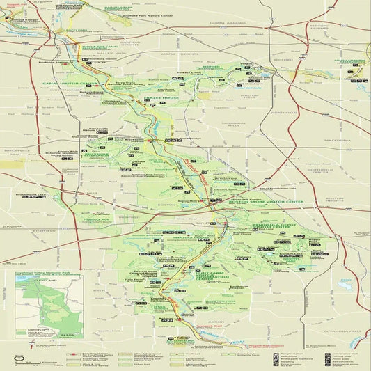 Wear a Map Cuyahoga Valley National Park Map Neck Gaiter-Accessories - Bandanas-Appalachian Outfitters