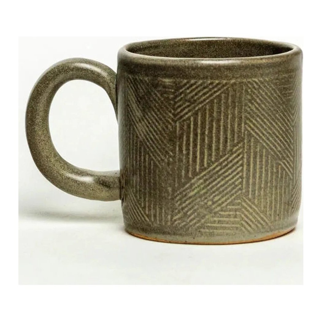 White Squirrel Clayworks Morel Mushroom Design Handmade in Ohio, Ceramic 10oz Mug-Camping - Cooking - Dishware-Appalachian Outfitters