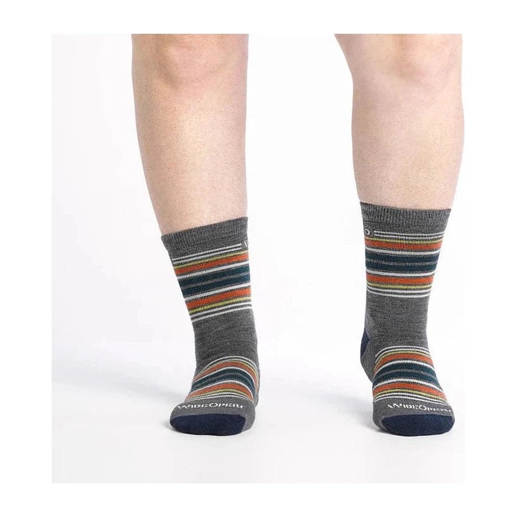 Wide Open Men's Multi Stripe Midweight Micro Crew Sock-Accessories - Socks - Men's-Appalachian Outfitters