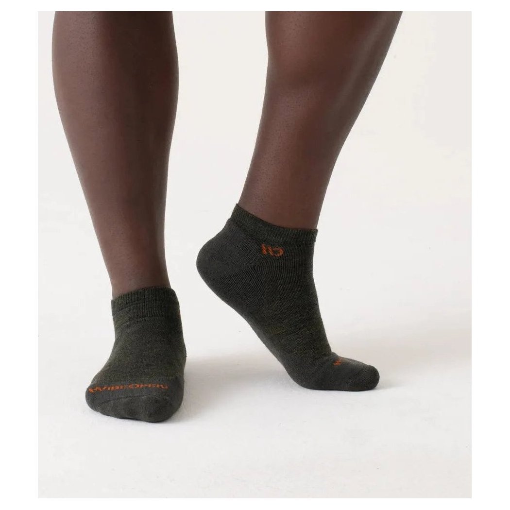 Wide Open Men's Solid Midweight No Show Sock-Accessories - Socks - Men's-Forest-M-Appalachian Outfitters