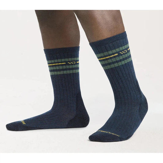 Wide Open Men's Vintage Stripe Midweight Crew Sock-Accessories - Socks - Men's-Denim-L-Appalachian Outfitters