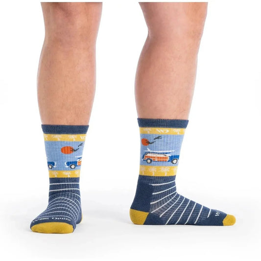 Wide Open Men's Way Black Midweight Crew Sock-Accessories - Socks - Men's-Appalachian Outfitters