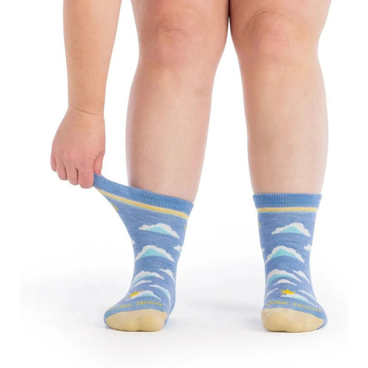 Wide Open Women's Cloud Hopper Midweight Micro Crew Sock-Accessories - Socks - Women's-Sky-S-Appalachian Outfitters