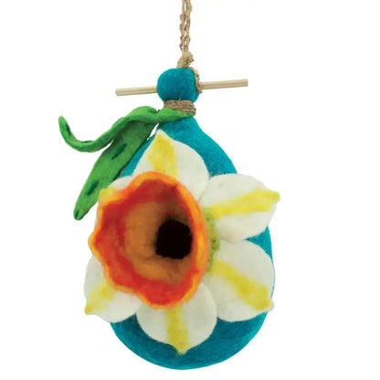 Wild Woolies Daffodil Birdhouse-Accessories - Novelty - Decor-Appalachian Outfitters