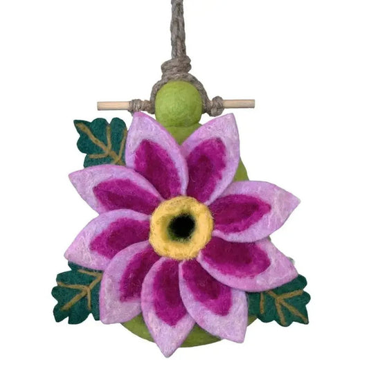 Wild Woolies Dahlia Star Birdhouse-Accessories - Novelty - Decor-Appalachian Outfitters