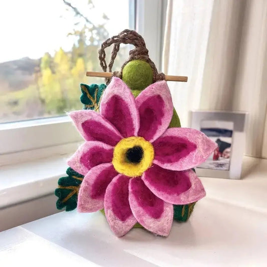 Wild Woolies Dahlia Star Birdhouse-Accessories - Novelty - Decor-Appalachian Outfitters