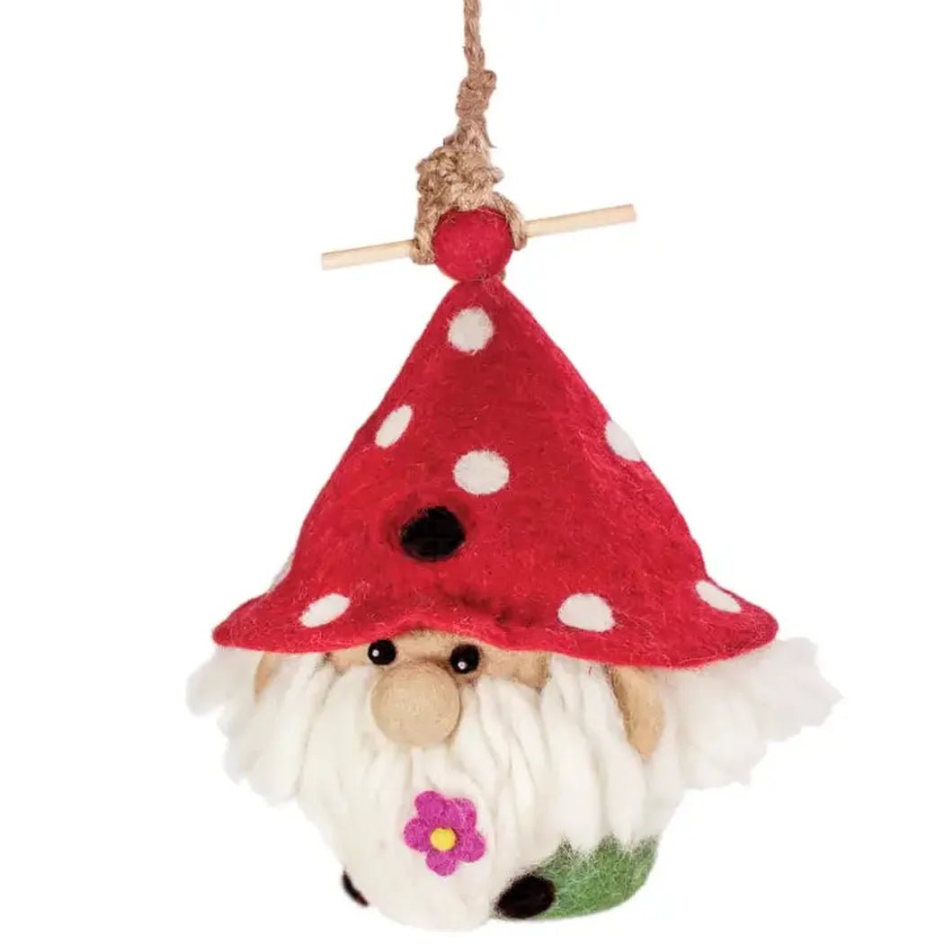Wild Woolies Garden Gnome Birdhouse-Accessories - Novelty - Decor-Appalachian Outfitters