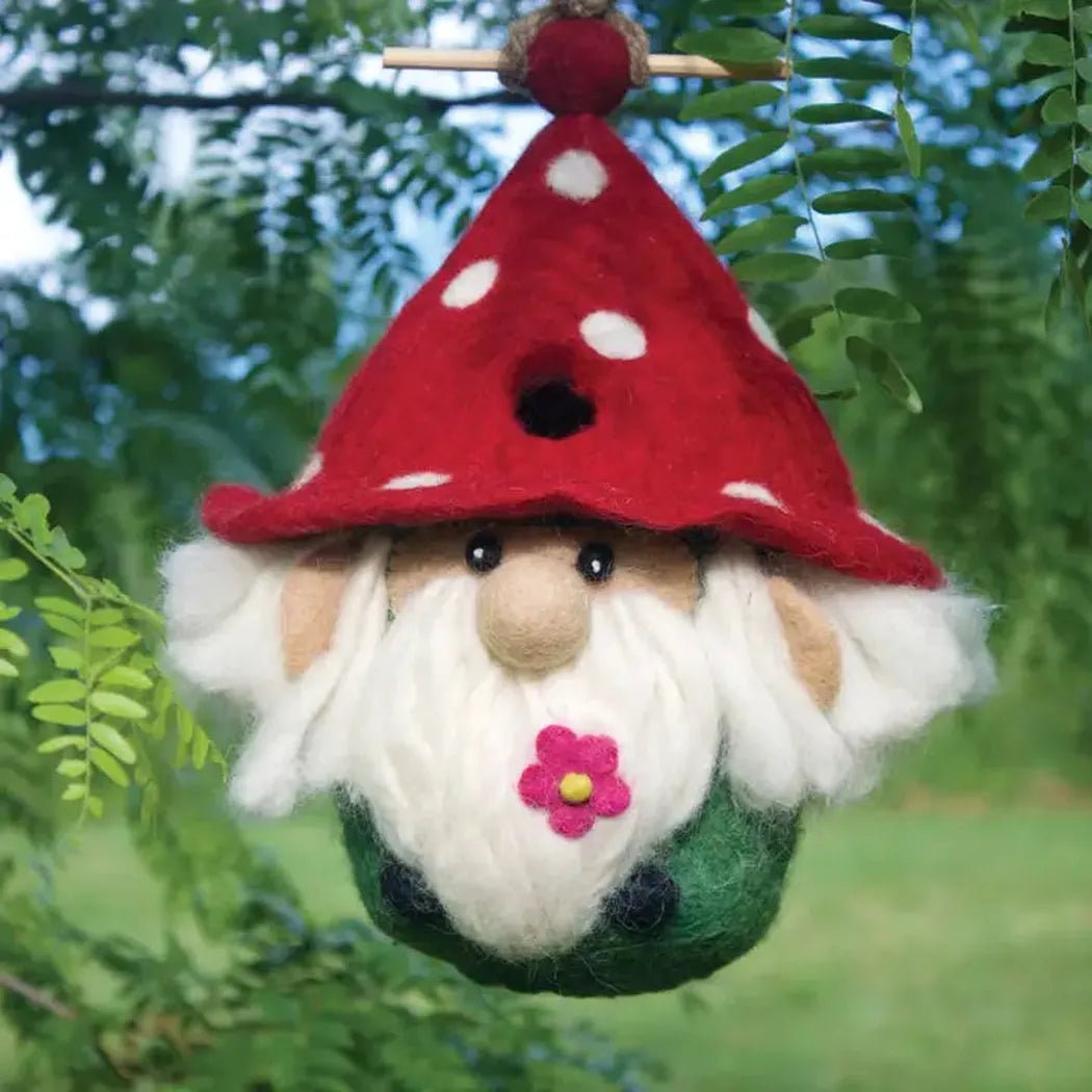 Wild Woolies Garden Gnome Birdhouse-Accessories - Novelty - Decor-Appalachian Outfitters