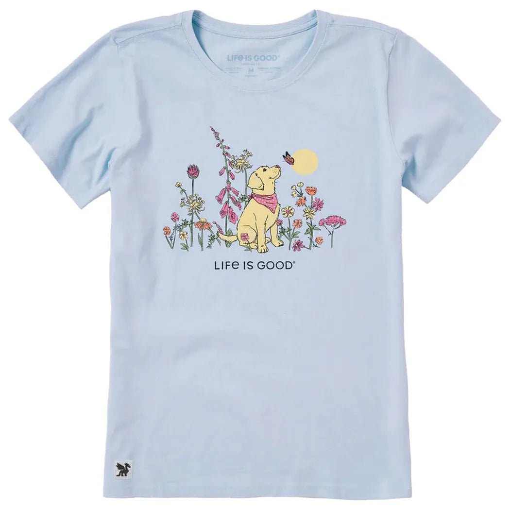 Women's Dog Among Wildflowers Short Sleeve Crusher-LITE Tee-Women's - Clothing - Tops-Appalachian Outfitters