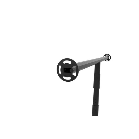 A side view of the Yakima LongArm Height Extension showing the circular mounting bracket and adjustable arm against a plain white background.